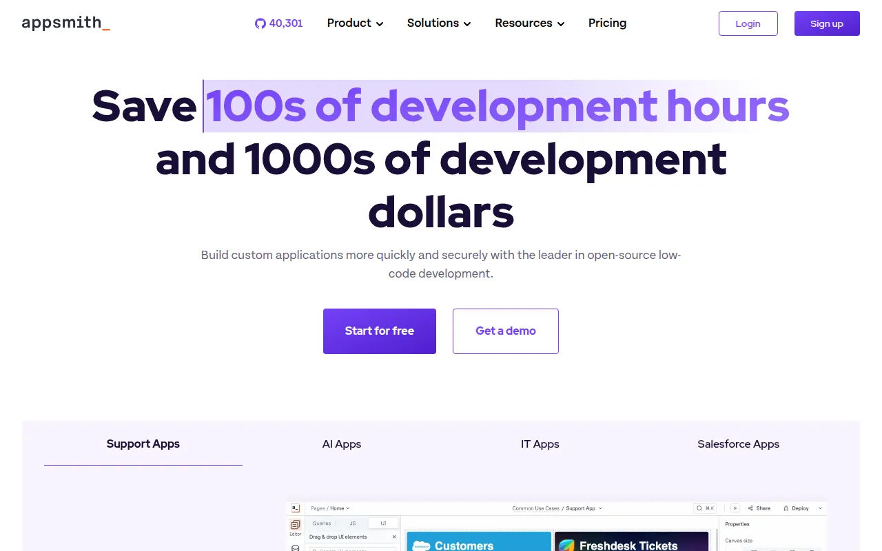 Appsmith screenshot