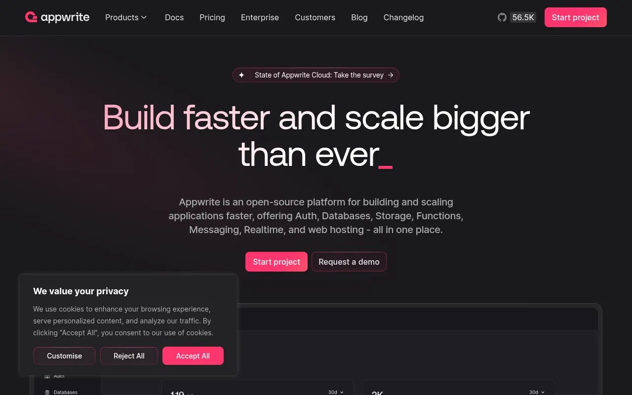 Appwrite screenshot