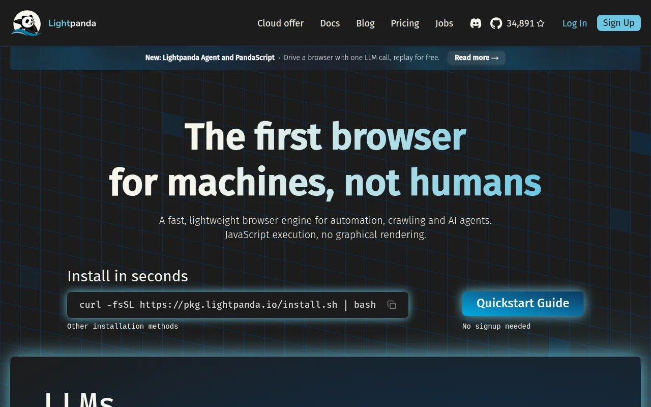 Lightpanda Browser screenshot