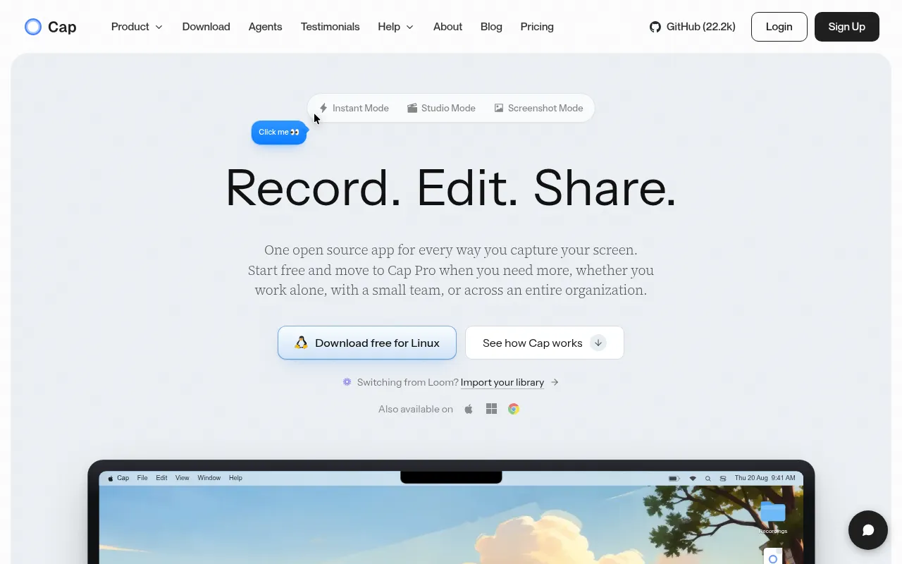 Cap screenshot
