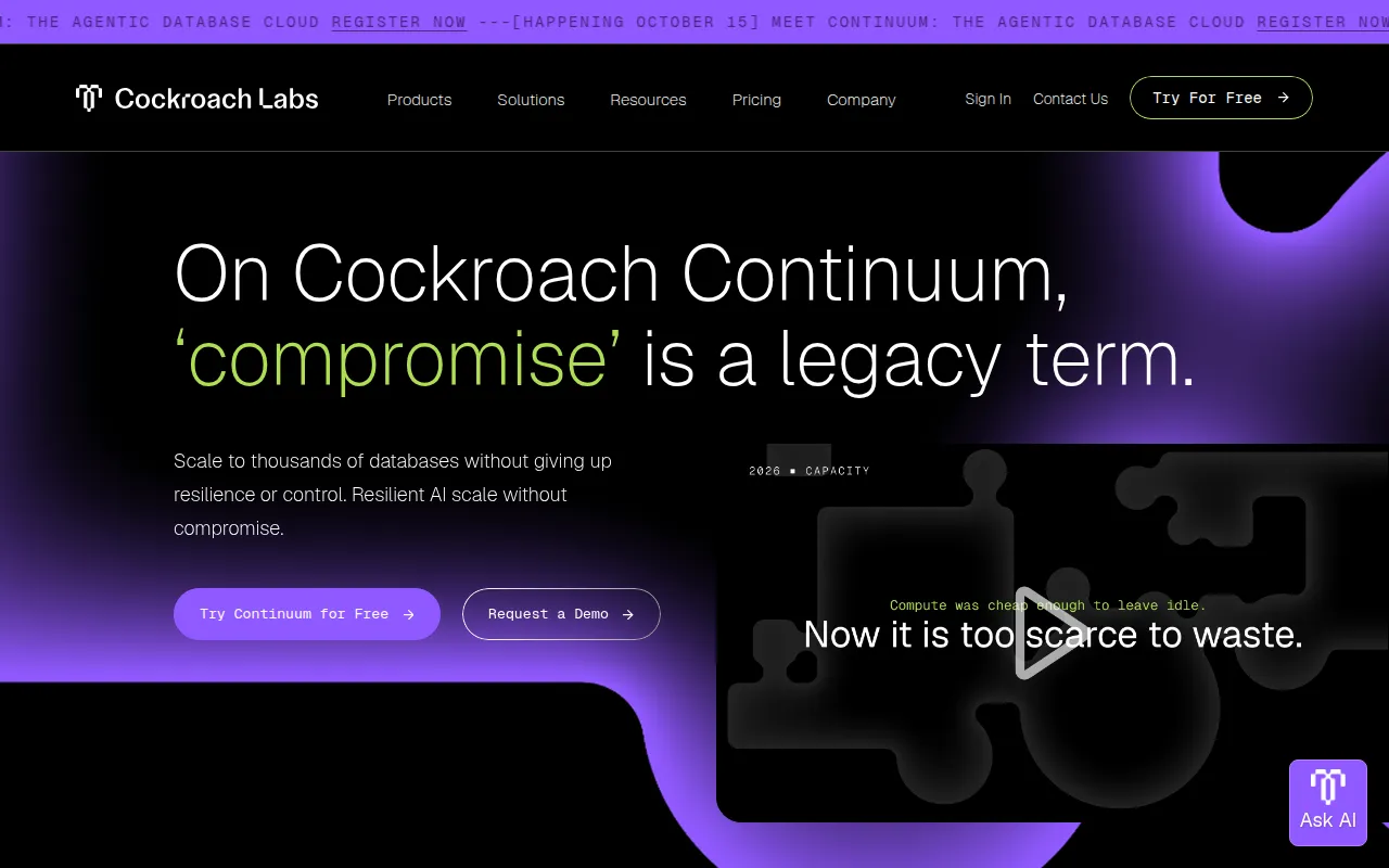 CockroachDB screenshot