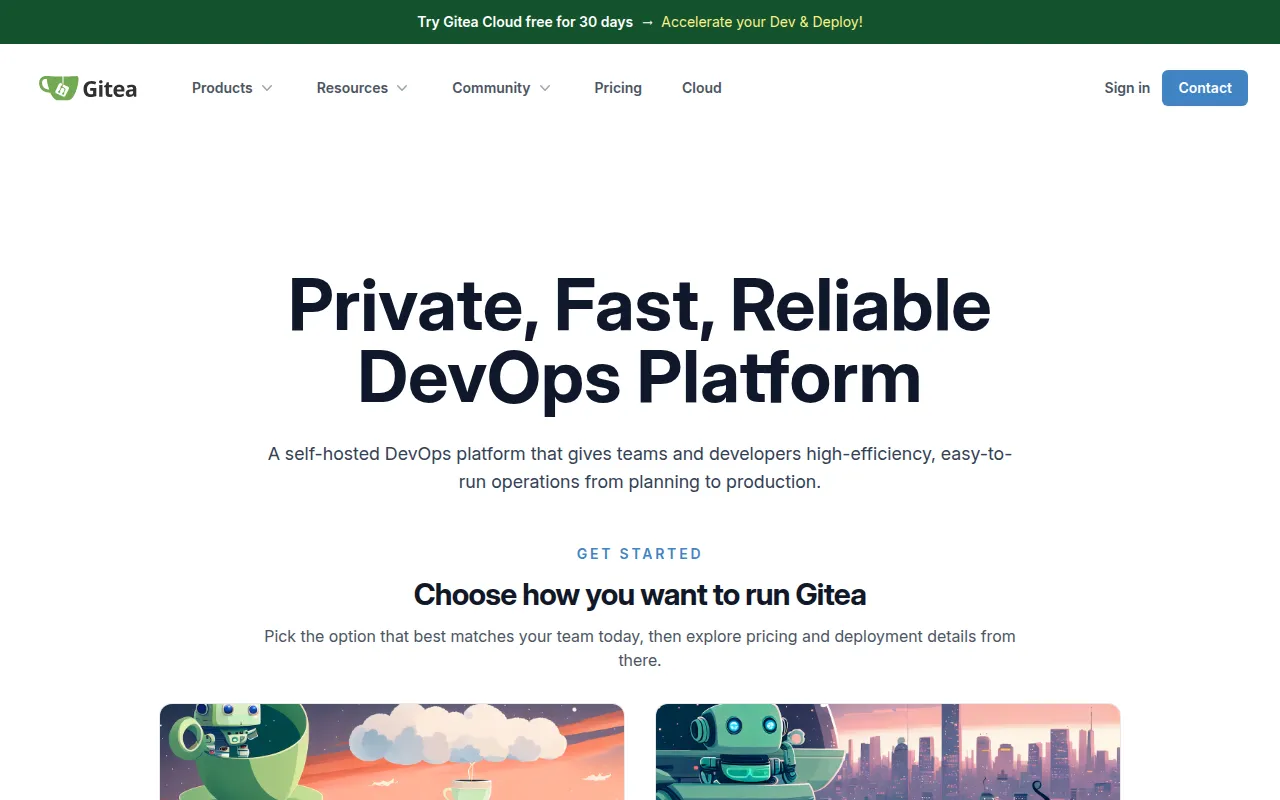 Gitea screenshot