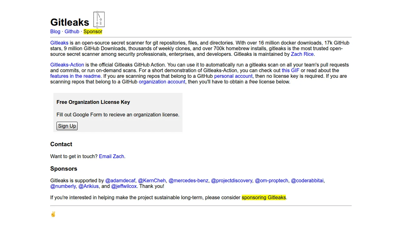 Gitleaks screenshot