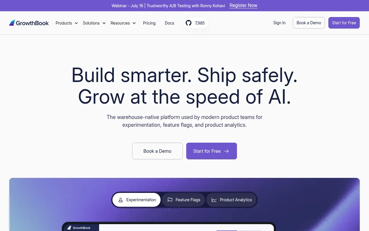 GrowthBook screenshot