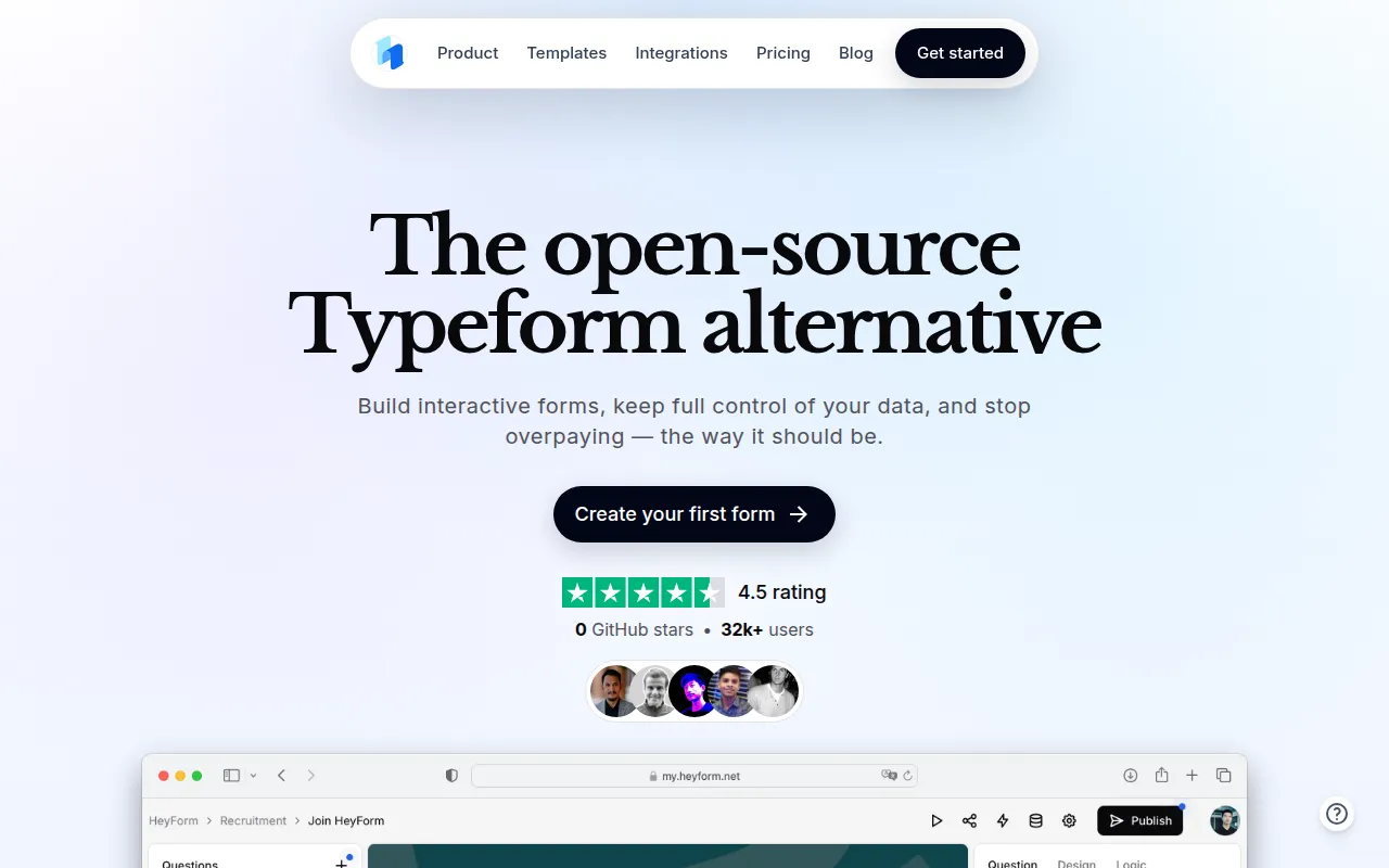 HeyForm screenshot