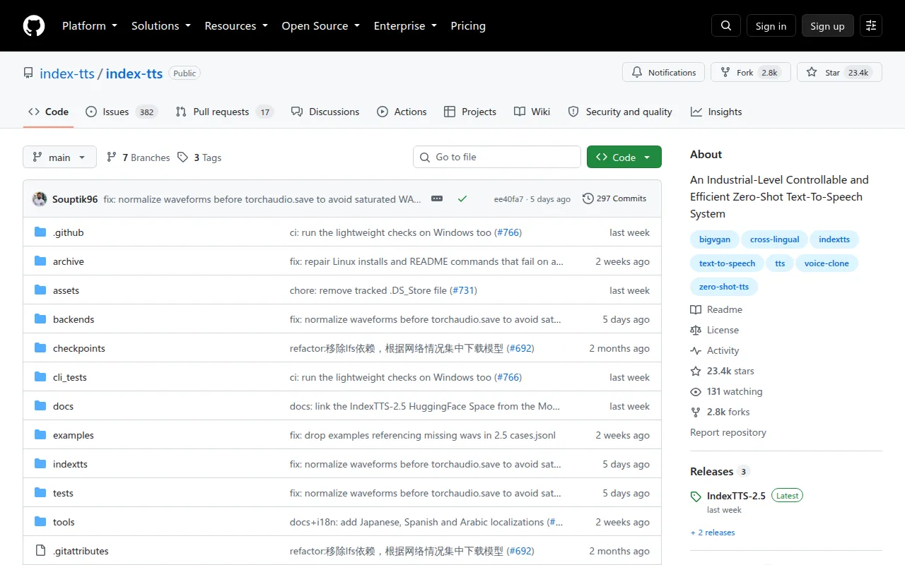 IndexTTS screenshot
