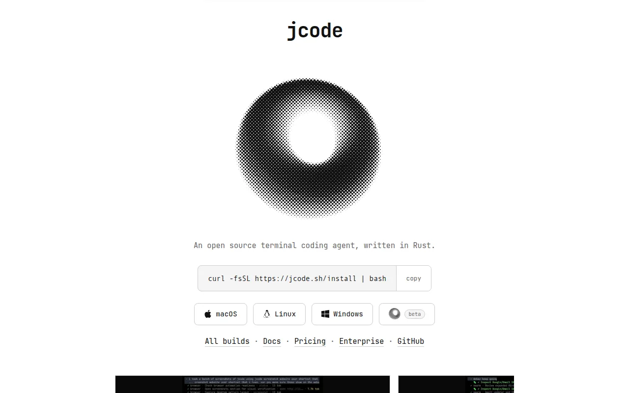 jcode screenshot
