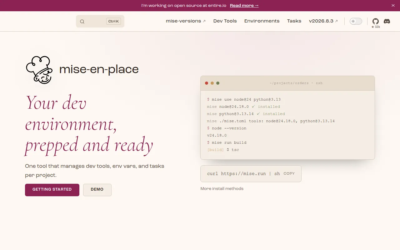 mise screenshot