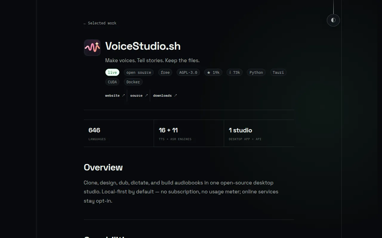 OmniVoice Studio screenshot