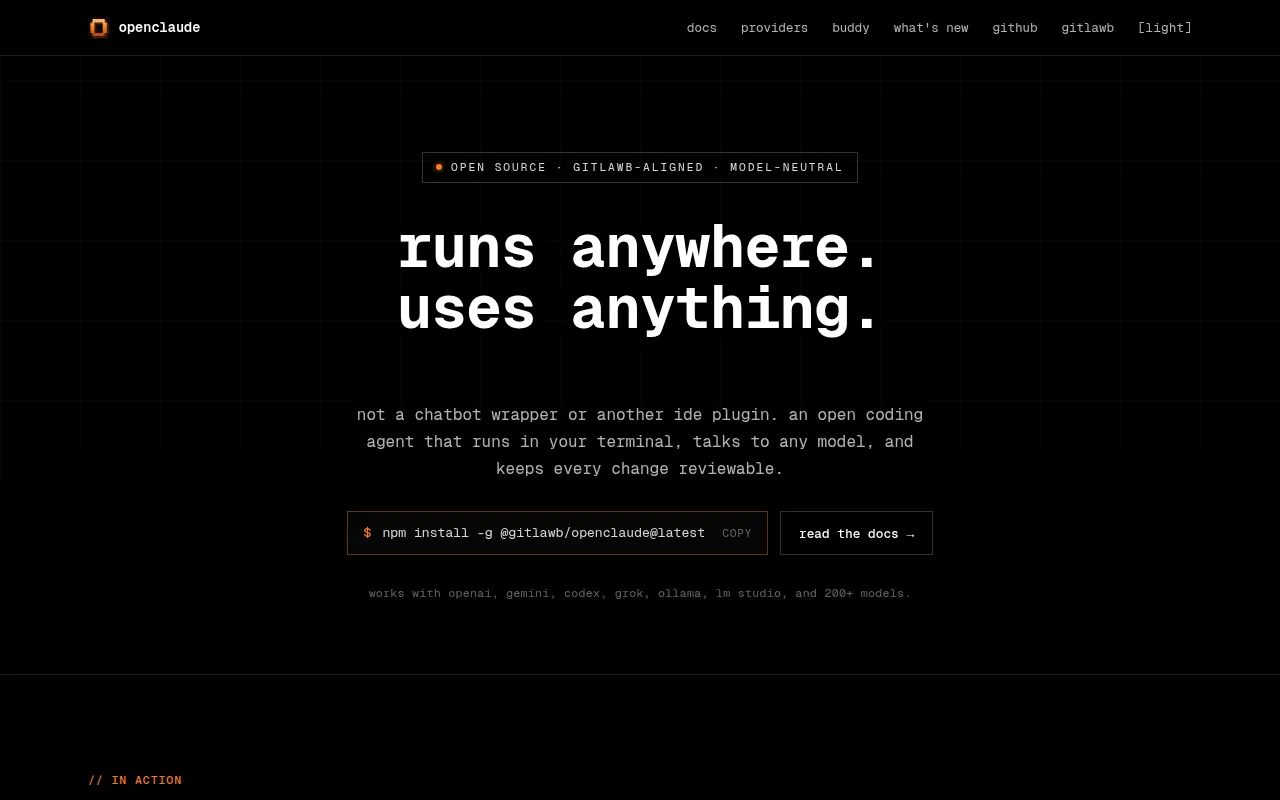 OpenClaude screenshot