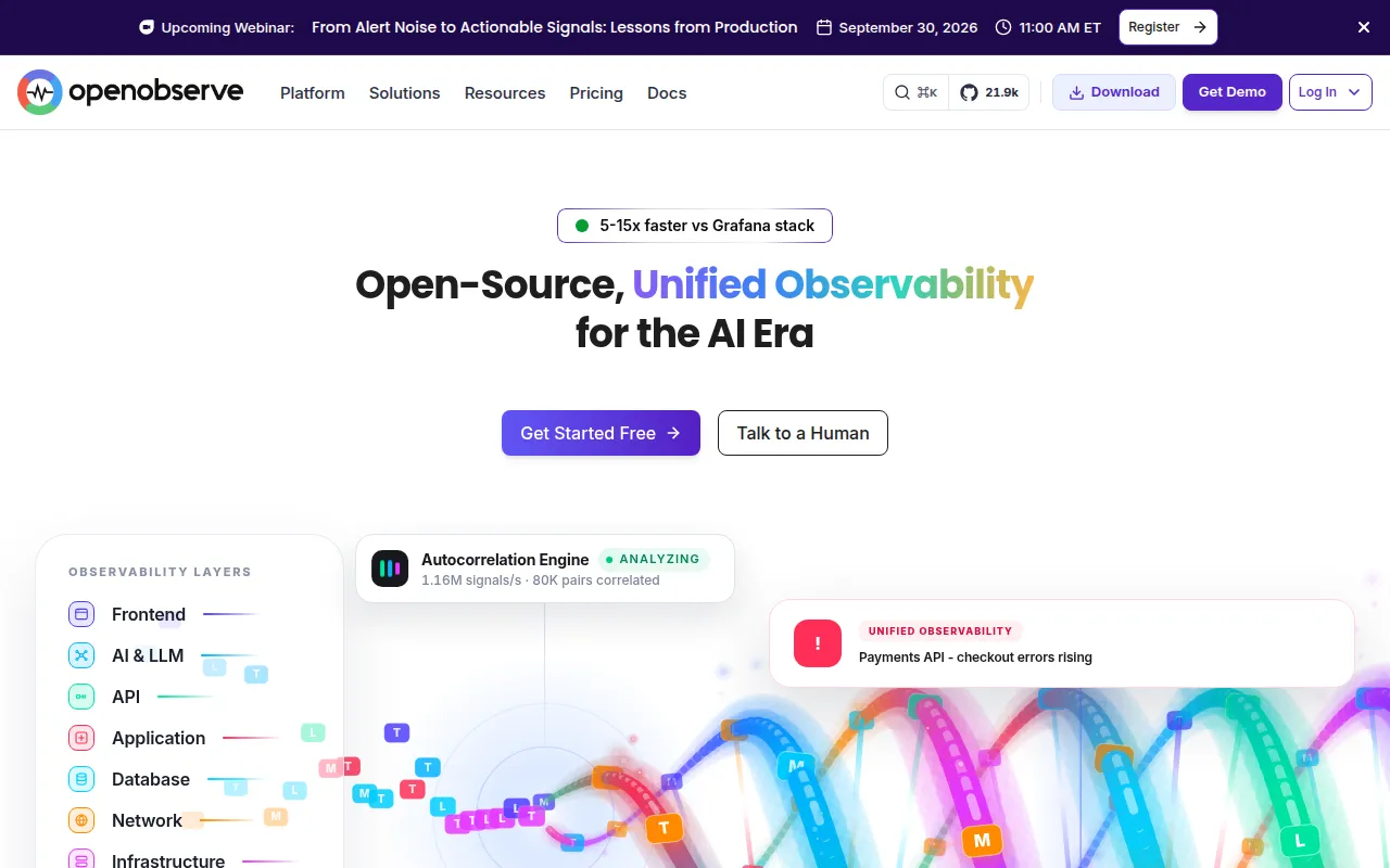 OpenObserve screenshot
