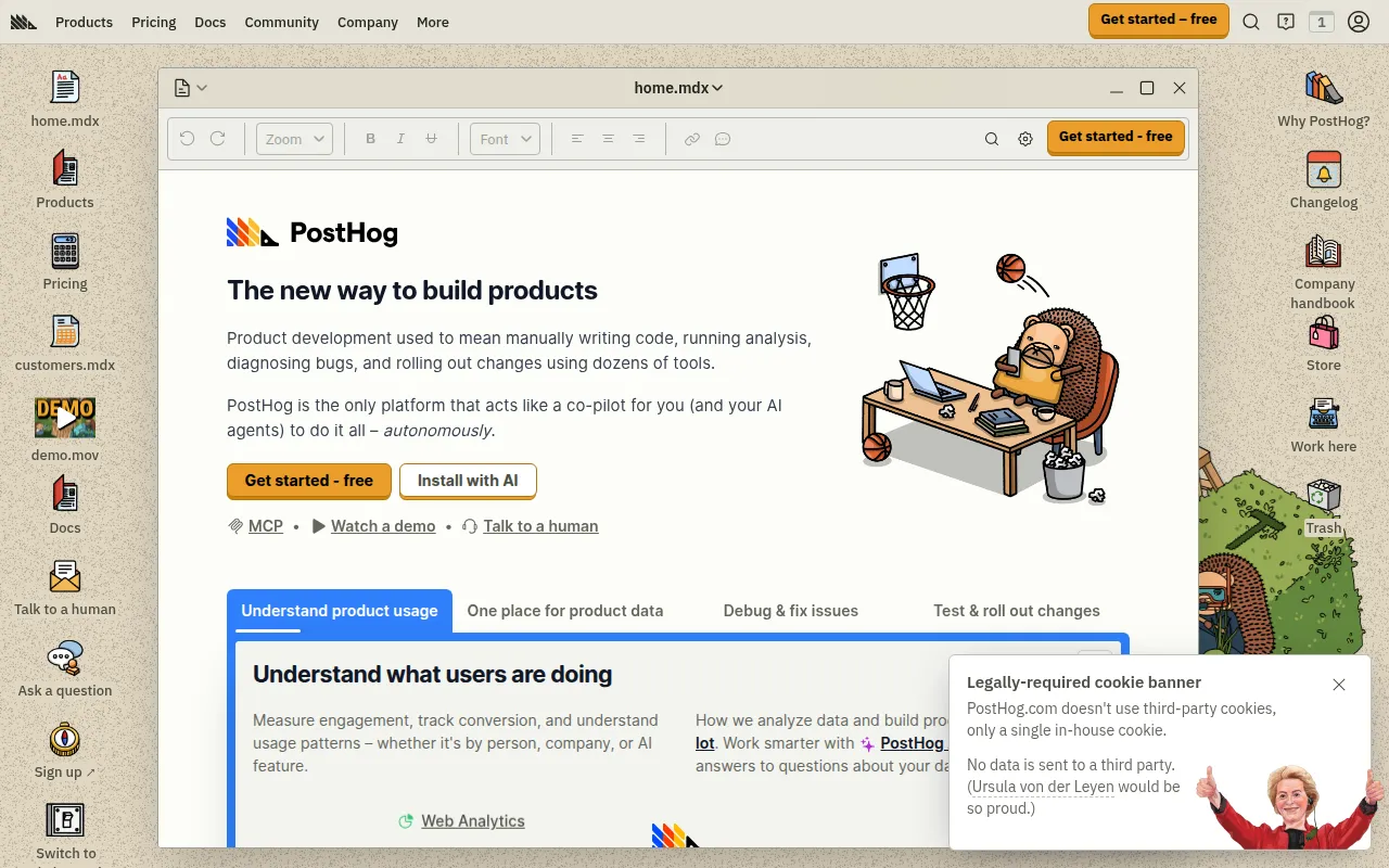 PostHog screenshot