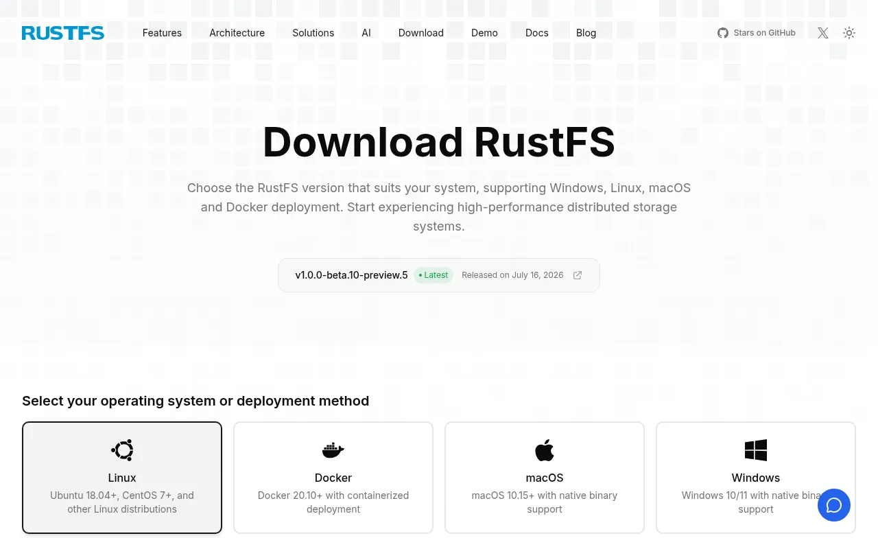 RustFS screenshot