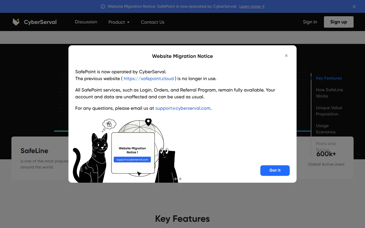 SafeLine screenshot