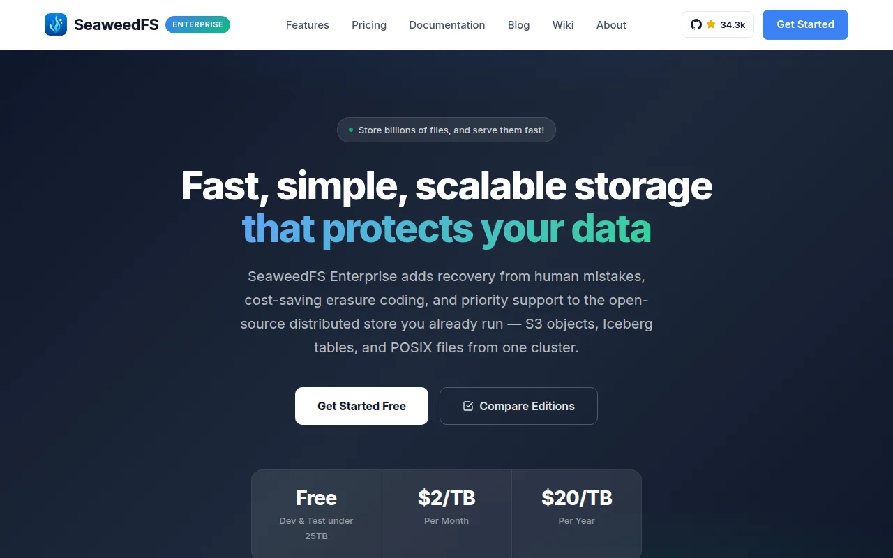 SeaweedFS screenshot