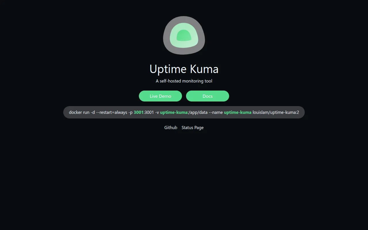Uptime Kuma screenshot
