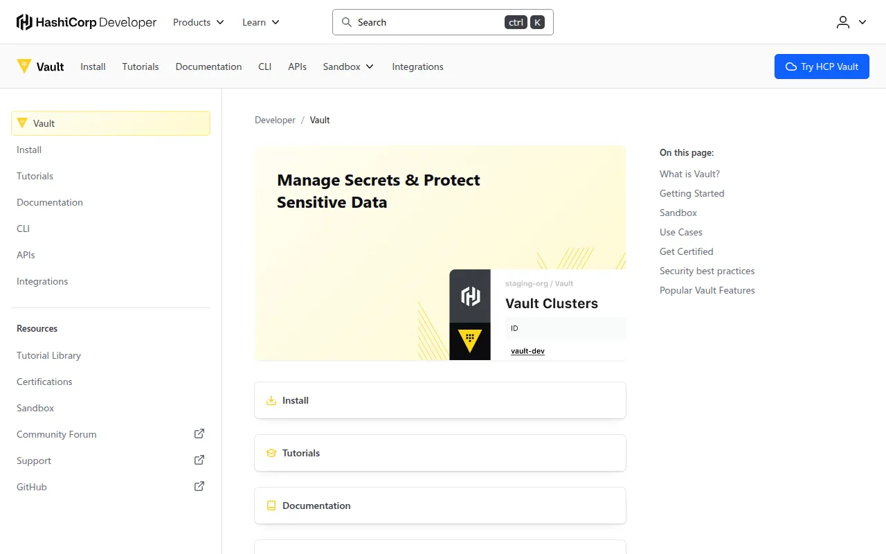 Vault screenshot